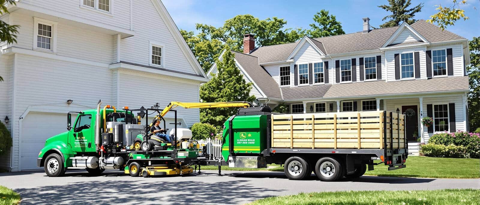 Trimming Edge crew maintaining a residential property in Western MA